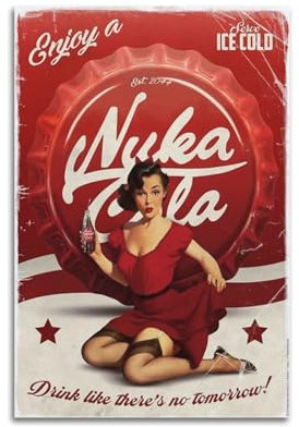 KIUYGPPJ Spielposter Fallout 4 New Vegas, dekoratives Gemälde, Leinwand, Wandposter und Kunstdruck, modernes Familienschlafzimmer, Dekoration, Poster, 20 x 30 cm