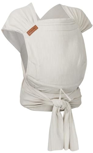 Hoppediz Hop-Tye Advanced - 4-in-1 Babytrage für Neugeborene ab Geburt - Halfbuckle Tragehilfe mit Tuchträgern - mitwachsend bis 20 kg - Design Cadiz
