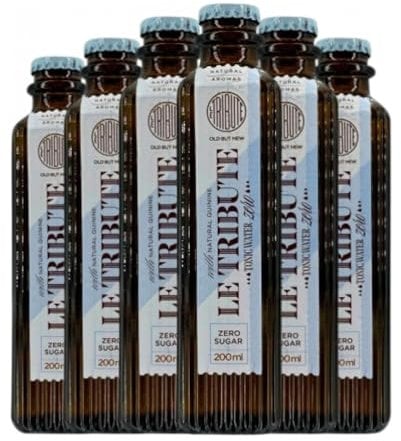 Getränke und Mixer MG Le Tribute Tonic Water Zero Sugar Kleine Flasche 20 cl (Karton mit 6 Kleine Flasche von 20 cl)