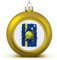 Goldener Tennisball Sport Curacao Nations Flagge Xmas Ball Ornament - Curacao Flagge Weihnachtskugel hängende Ornamente Andenken Souvenir für Weihnachtsbaum Dekoration Saisonale Party Supplies