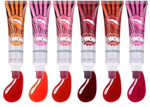 Sionhiuo Peel off Lipstick Stain - 6x Longwear Peel off Stain - Peel Reveal Lip Stain, Waterproof Tear-Off Lip Gloss, Long Lasting Waterproof Lip Gloss for Wedding