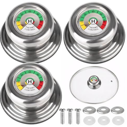 3 piezas mango de la tapa de la olla con termómetro para mango de la tapa de la olla AMC