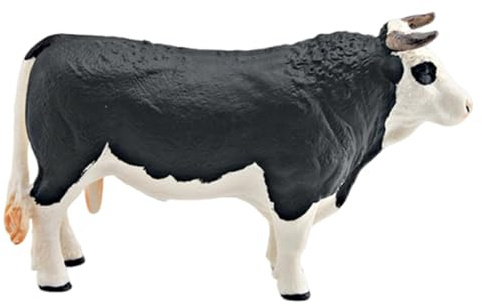 Generisch Farm Animal Cow Statue, Holstein Kuhfigur - Nette Kuh -Realistische Statue -Figur - Indoor Outdoor Farm Animal Figur Tabletop Ornaments Szene Requisite für Esszimmer, Studium