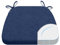 Rutschfestes Stuhlkissen-Set – 4 Stück (43 x 45 cm) – halbrundes Sitzkissen mit Bändern – bequem, waschbar, ideal für Haus und Garten – (Farbe)