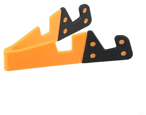ZYNCUE Support de téléphone de voiture, support de téléphone réglable, support pliable en V pour smartphones, tablettes, pour voyage de bureau (orange)