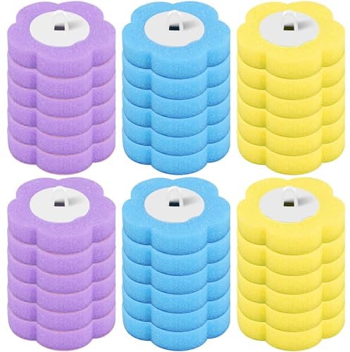 36Pcs Disposable Toilet Brush Refill Pads Deep Cleaning Toilet Brush Refill Toilet Pad Cleaners with Cleaning Fluid 3 Layer Throwable Toilets Brushs Head Scented Toilets Brushs Disposable