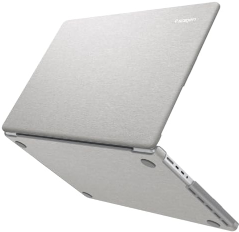 Spigen Urban Fit Hülle für MacBook Pro 14 Zoll | Hard Shell mit Premium-Stricktextur, Minimalistischem Design für M5-M1 & Pro/Max Serie (2026/25/24/23/21) - Heather Gray