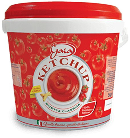 GAIA Ketchup - Cubo de 5 kg, Color Rojo