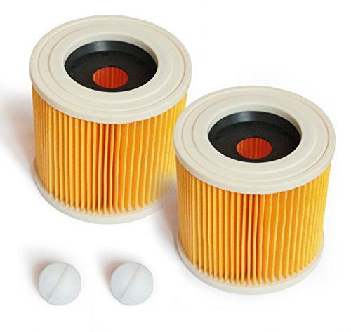 MI:KA:FI Patronenfilter | für Kärcher Mehrzwecksauger + Nass-/ Trockensauger + Waschsauger | WD2 + WD3 + WD2.200 + WD3.200 + WD3.300 M + WD3.500 P + SE 4001 + SE 4002 | wie 6.414-552.0 (2x Filter)