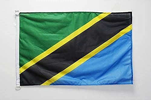 Pavillon nautique Tanzanie 45x30cm - Drapeau de bateau tanzanien 30 x 45 cm - AZ FLAG