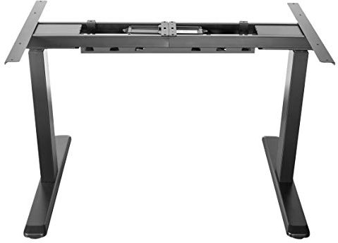 LogiLink EO0001 elektrisch Höhenverstellbares Schreibtischgestell 3-Stufig mit Doppelmotor, Schwarz