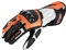 XLS Motorradhandschuhe Leder mit Protektoren in Orange (L)