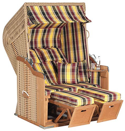 Sunny Smart Strandkorb Rustikal 250 Plus 1216, BxTxH: 125x90x160 cm, Beige