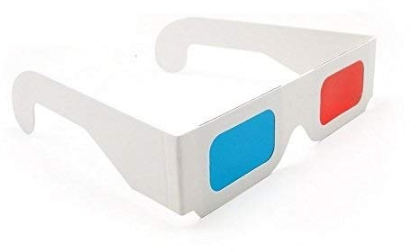 DARLINGTON & Sohns 60 Stück 3D Brillen Karton einfache 3D-Brille Großpackung Rot Blau Cyan Anaglyphen Brillen 3D glases