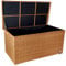 RS Trade® exclusive 'Venezia' 950 L Polyrattan Garten Kissenbox wetterfest und wasserdicht 146 x 83 x 80 cm, Auflagenbox mit verstärktem Deckel und Gasdruckfedern, auch als Tischplatte geeignet; Natur