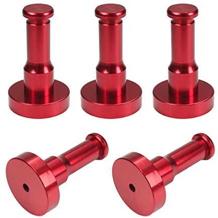MroMax 1 crochet rouge simple crochet pour chapeaux, manteau robe porte crochet mural espace aluminium hauteur 54 mm diamètre 32 mm 5PCS Rouge