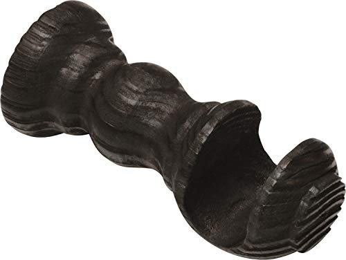 Gardinia Träger Rustikal für Gardinenstangen mit Ø 25 mm, Offen, Serie Country, Länge 9 cm, Holz, Kolonial-gebürstet