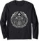 Odins Raven Huginn and Muninn with a Thor Hammer - Viking Long Sleeve T-Shirt