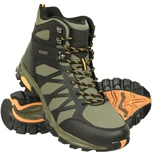 Mountain Warehouse Trekker II Mens Waterproof Softshell Boots - Phylon Midsole Shoes, Mesh Lined, Rubber Outsole Footwear - For Spring Summer, Travelling, Hiking Khaki 12