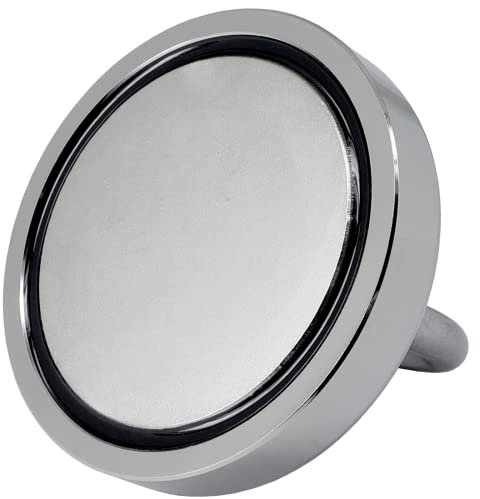 Neodym Bergemagnet 200 KG - Ösenmagnet Mit M10 Gewinde - Neodym Magnete 75mm Durchmesser mit Öse - Topfmagnet Flachgreifer - Super Stark Power Magnete zum Fischen Sondeln Angeln