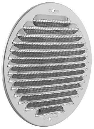 La Ventilation GINT160R Lüftungsgitter rund zum Überlappen mit Netz Maße Ø 175 mm Edelstahl 430