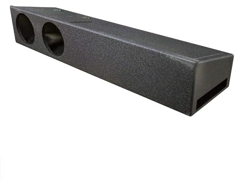 QPower QBFORDFF09208 8 Inch Dual Port Subwoofer Enclosure Box with Underseat Down Fire for Ford F150 Super Crew and Ford F250 and 350 Super Duty