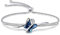 GEORGE · SMITH Bracelet Femme Plaqué Argent Ajustable, Bracelet Papillon avec Oxyde de Zirconium 5A - Idées Cadeaux Femme pour la Fête des Mères, Anniversaire, Anniversaire