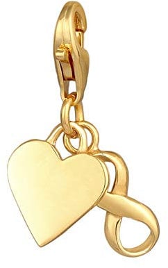 Nenalina Herz Infinity Karabiner Charm Anhänger für Bettelarmband aus 925 Sterling Silber 0409710220