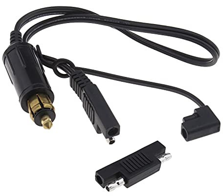 eMagTech Hella Powerlet - Enchufe de 12 a 24 V DIN a Conector Adaptador SAE Cable de 18 AWG de liberación rápida y desconexión Compatible con BMW Encendedor de Coche de Moto