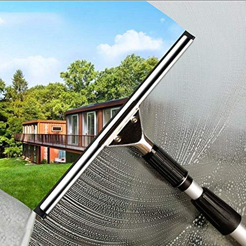 WLABCD Brosse Nettoyante Pour Vitres Télescopique Avec Raclettes, Kit de Nettoyage Avec Rallonge, Plumeau En Microfibre,Ensemble C,6M