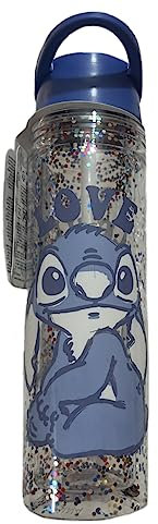 Disney Stitch & Angel Glitter Filled Water Bottle 550ML Drinking Bottle Primark