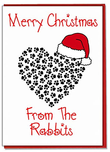 Weihnachtskarte von The Rabbits – lustige Grußkarte mit Tiermotiv