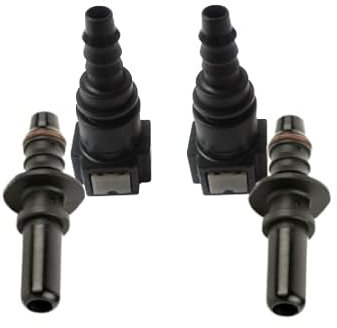 2x Schnellkupplung mit Gegenstück Set Kraftstoffleitung gerade 7,89 x 8 mm