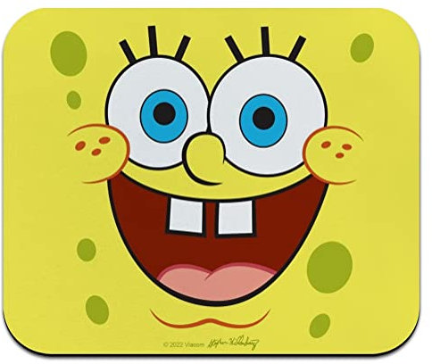 GRAPHICS & MORE SpongeBob Mauspad Goofy Smile Face, Gelb, Stoff, Gummi und Stoff