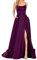 Vestiti Cocktail Donna Vestiti Lunghi Sexy Halter Eleganti Vestiti Lunghi Senza Schienale Con Scollo All'Americana Vestito Da Con Spacco Laterale In Raso Con Spalline Vestito Da Con Tasche (4-Viola,XX