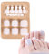 24Pcs Faux Ongle Orteil Pied Carré Court Ongle Artificiel Mat Press on Nails Manucure Couverture Complète avec Colle pour Femme Fille (Blanc)