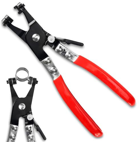 Radiator Hose Clamp Pliers Automotive - Hose Pliers Automotive Clip Removal Tool with Locking Mechanism - Carbon Steel Spring Clamp Tool for Car Repair, Plumbing and Removal of Clamps