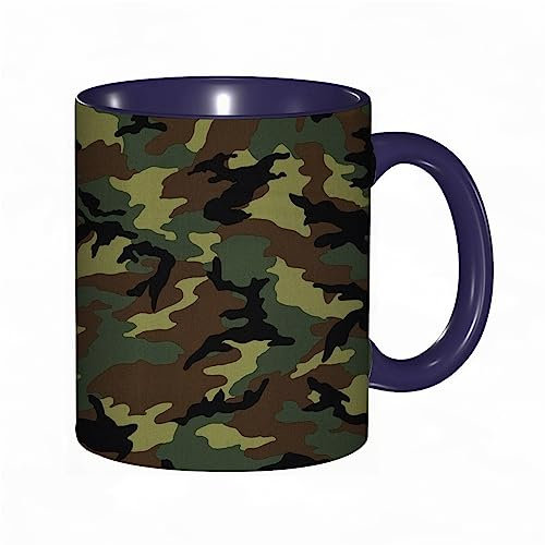 DHAEY Mug porcelaine fine Camo Armée Camo Vert |Mug humour pour collègue, amis, copains, frères et soeurs |Mug original avec