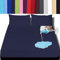Ufamiluk Spannbetttücher 200x220cm Kinder für Topper Jersey mikrofaser Baumwolle spannbettlaken Bettlaken Spannbetttücher Spannbetttuch Laken für Topper hohe matratzen Dunkelblau