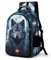 WCEECE Rucksack Herren Tier Wolf Schulrucksack, Laptop-Rucksack Für Jungen Mädchen Für Unisex College-Rucksack Daypack