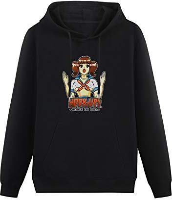 fuwo Hooded Vintage Hook Ups Skateboard Blow Up Decal Hentai Long Sleeve Sweatshirts Black M