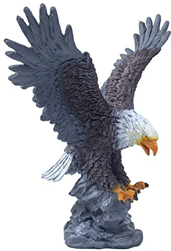 Etzeaxus Adler-Flaggenmast-Aufsatz, Adler für Fahnenmastoberseite, Weißkopfseeadler-Fahnenaufsatz, langlebige Harzkonstruktion, fliegendes Design & handbemalt