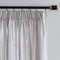 MYSKY HOME Vorhänge Leinenoptik Gardine Wohnzimmer Gardine mit Kräuselband Halbtransparent Vorhang 2er Set H 260 x B 140 cm Natürlicher Stil Gardine Halbtransparent Linen Curtains, Hellgrau