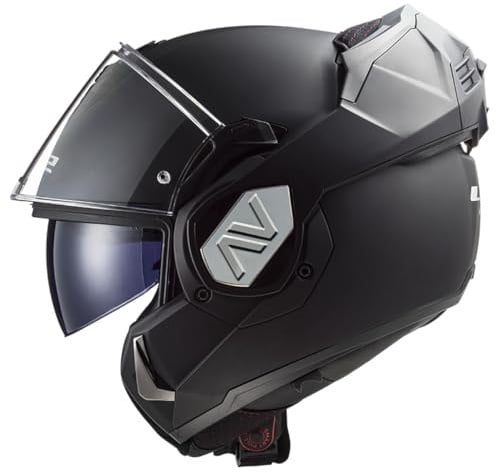 LS2, modularer motorradhelm ADVANT Matt-schwarz UCS + intercom 4X M