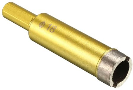 CoCud Diamond Core Drill Bit, 18mm Dia Round Shank, Tiles Stones Marble Concrete Dry/Wet Hole Saws - (Applications: for M10 Angle Grinder), 1-Piece