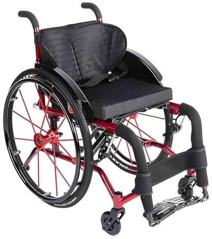 Rollstuhl, Faltbarer, Leichter Aktiv-Rollstuhl, Ultraleichter Aluminium-Rollstuhl, Selbstfahrender Leistungsrollstuhl Für Zu Hause Und Im Freien,002,38cm