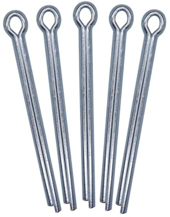 SKIR'CO (10 Stück) Splinte aus verzinktem Stahl 8 x 100 mm, Splintstifte, DIN 94, Splinte aus Metall
