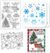 GLOBLELAND Weihnachts Rentier Stamps Stanzschablone für die Kartenherstellung Weihnachtsbaum Glockenrahmen Stempel Stanzschablone Schneeflocken PET Malschablonen Für DIY Scrapbooking
