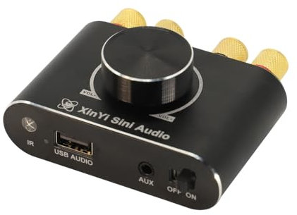 Mini Bluetooth 5.1 Amplificador de Potencia, Receptor de Audio de Doble Canal HiFi Stereo Digital Amp Board, TPA3116 100W*2, Módulo de Amplificadores de Altavoces de Sonido (Negro Sin alimentación)
