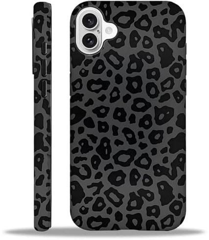 ZHEGAILIAN Case Compatible with iPhone 15(5S) Plus,Black Leopard Print Cases,Matte Mixed Double-Layer Hard Shell+Soft Silicone TPU Shock Protective Case for iPhone 15(5S) Plus.